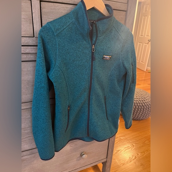 Like New! Teal  - Women's L.L.Bean Sweater Fleece Full-Zip Jacket! - Picture 2 of 8
